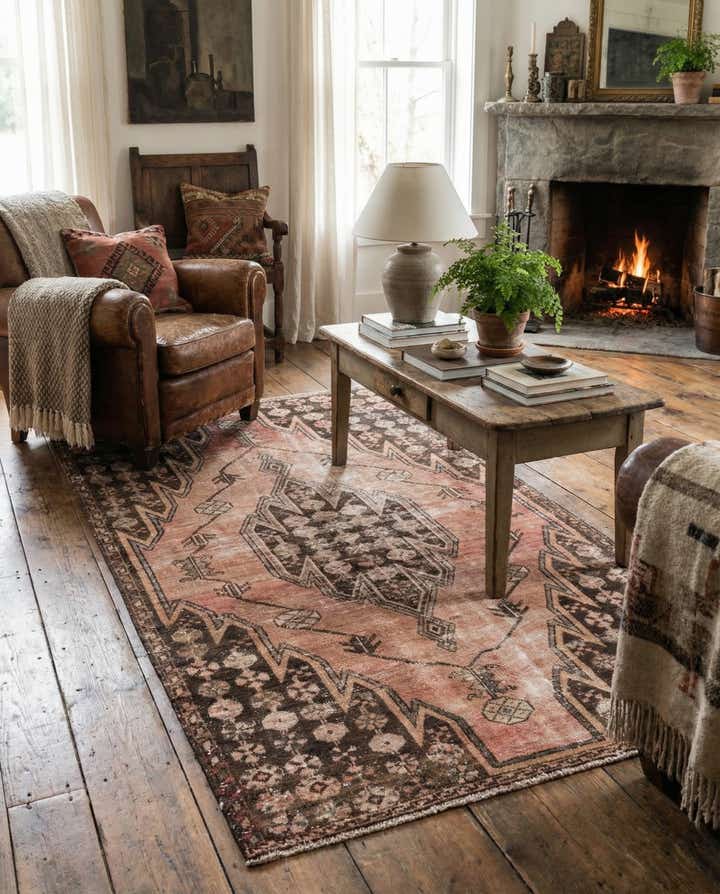 3' 7 x 6' 4 Hand Knotted Ultra Vintage Persian Wool Rug