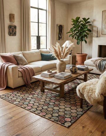 5' x 8' 5 Hand Knotted Darya Wool Rug