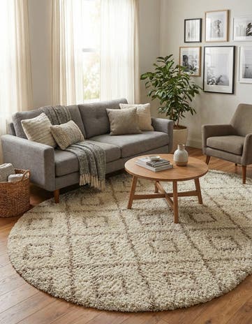 7' 10 x 10' Lattice Shag Oval Rug