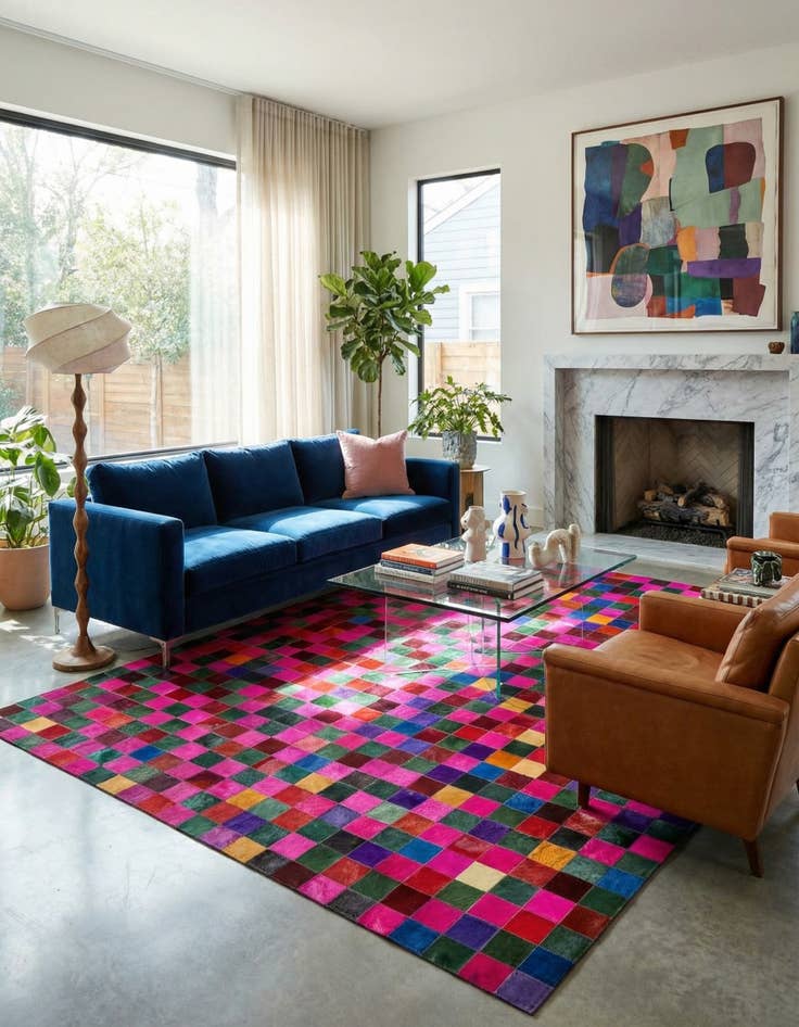 Detail image of  7' 11 x 9' 10 Cowhide - Patchwork Rug