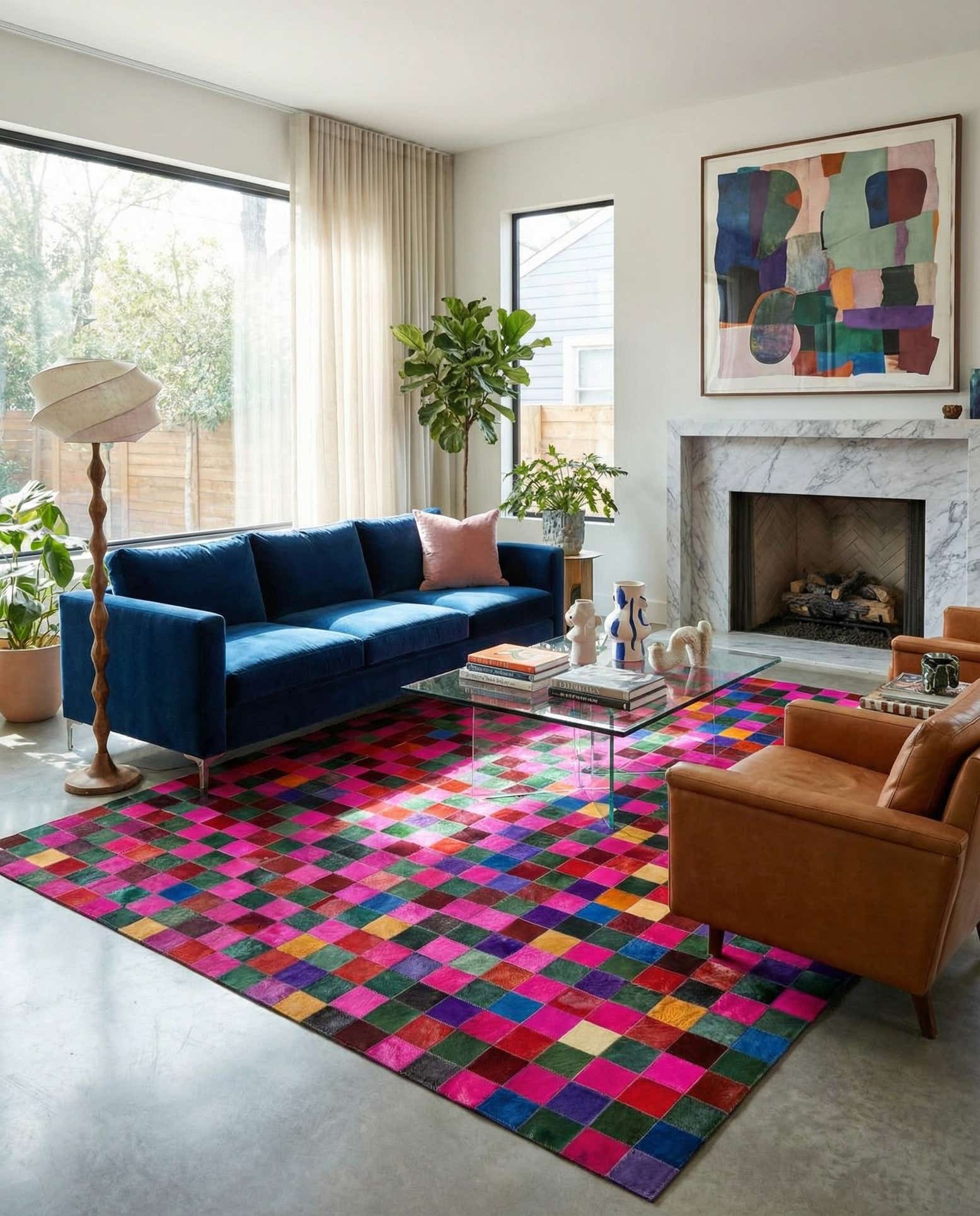7' 11 x 9' 10 Cowhide - Patchwork Rug