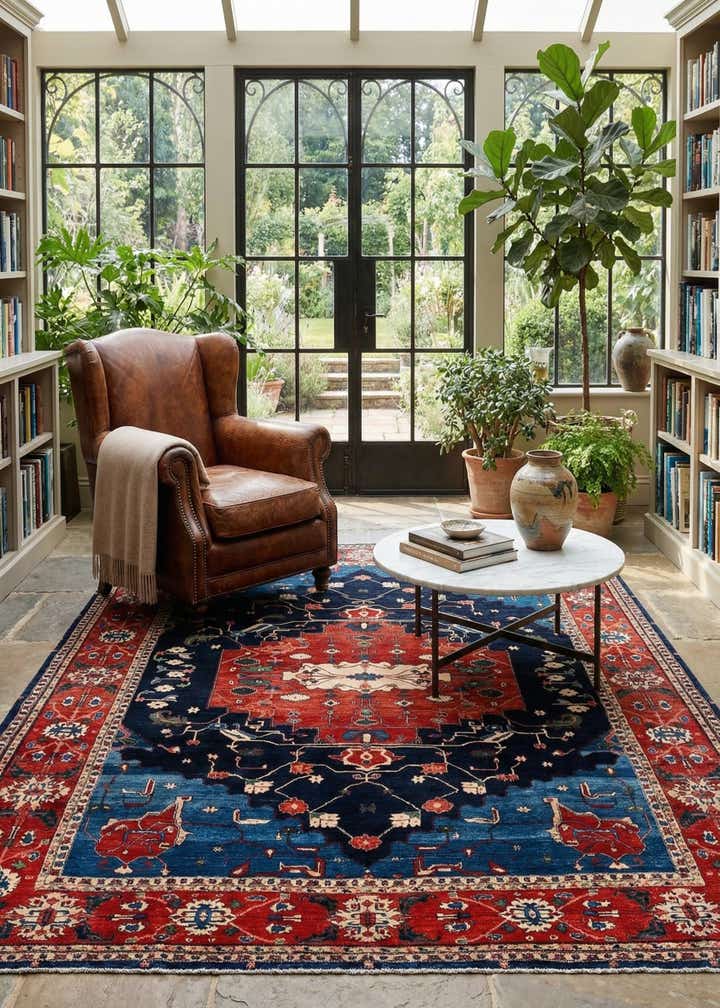 8' 2 x 9' 7 Hand Knotted Luribaft Rug