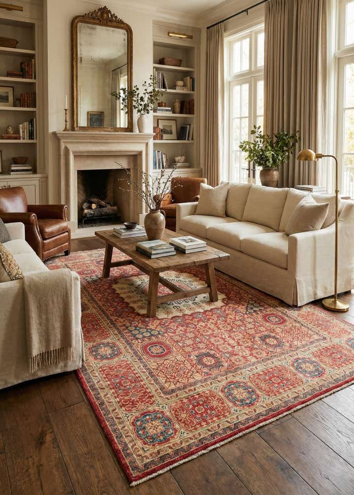 6' 6 x 9' 7 Hand Knotted Kazak Oriental Rug