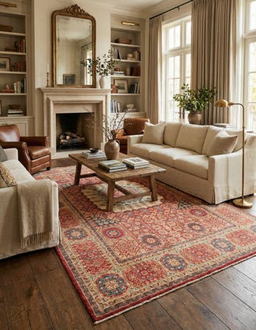 6' 6 x 9' 7 Hand Knotted Kazak Oriental Rug