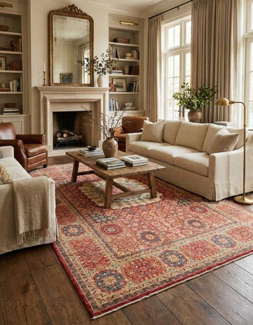 6' 6 x 9' 7 Hand Knotted Kazak Oriental Rug