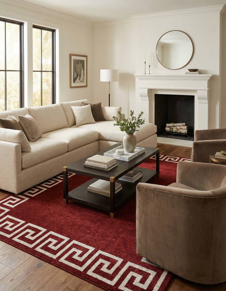 Detail image of 9' x 12' Greek Key Rug