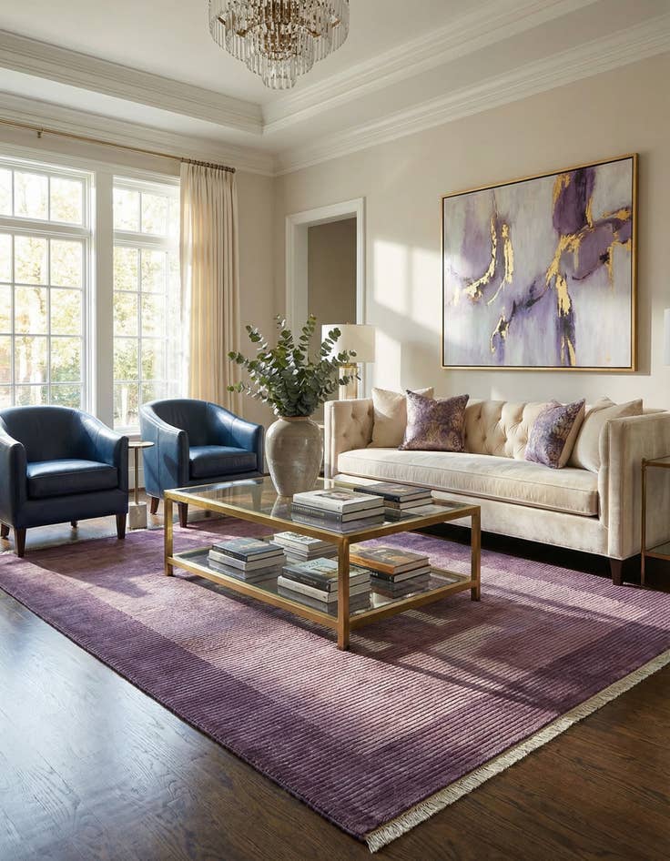 Detail image of 6' 6 x 9' 10  Hand Knotted Darya Wool Rug