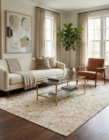 5' 9 x 7' 8 Cowhide Stocks Rug
