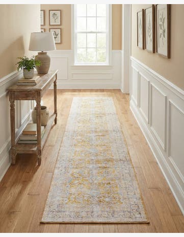 2' 6 x 12' Washable Timeless Runner Rug