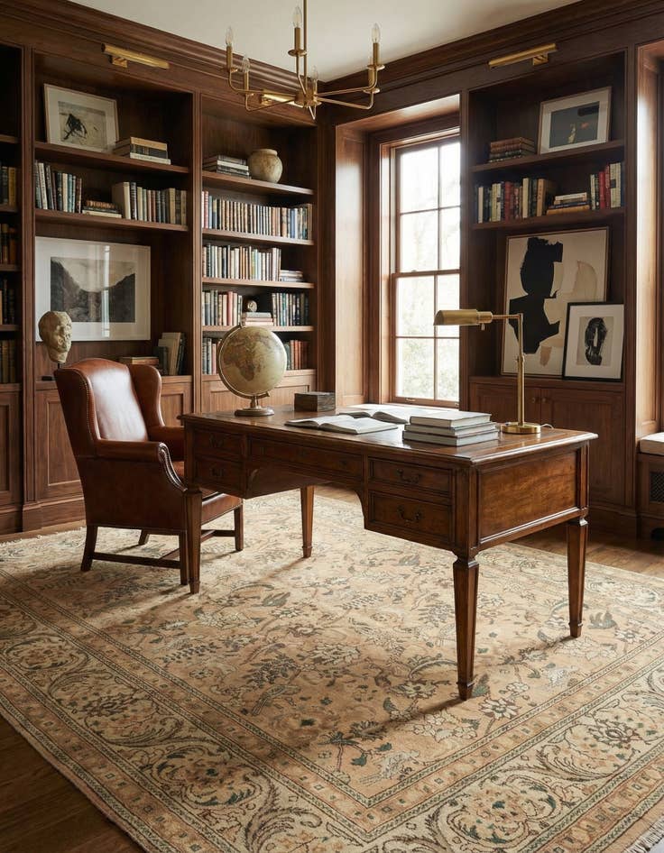 Detail image of  6' 7 x 9' 6  Hand Knotted Tabriz Persian Wool Rug