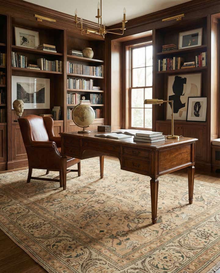 6' 7 x 9' 6 Hand Knotted Tabriz Persian Wool Rug