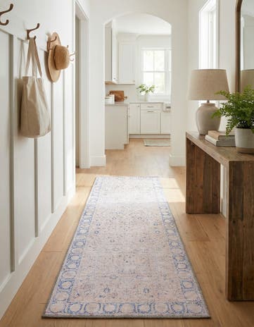 Beige Washable Timeless Runner Rug