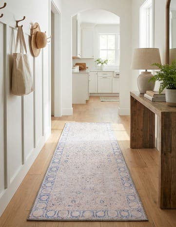 Beige Washable Timeless Runner Rug