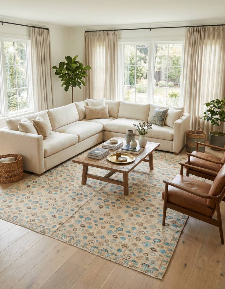 Detail image of 8' 1 x 10' 4  Hand Knotted Moroccan Wool Rug