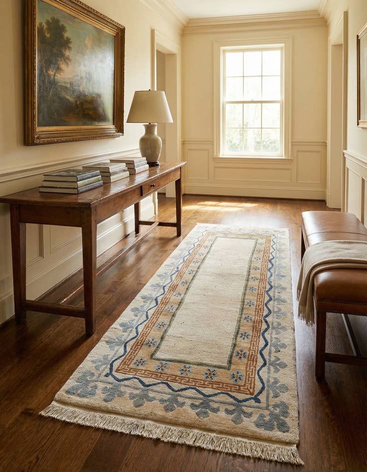 Detail image of 3' 1 x 5' 11  Hand Knotted Tibet Wool Runner Rug