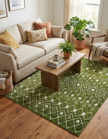 5' 3 x 5' 3 Moroccan Trellis Square Rug