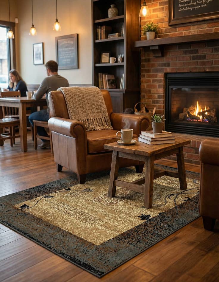 Detail image of 4' x 6' Coffee Shop Rug