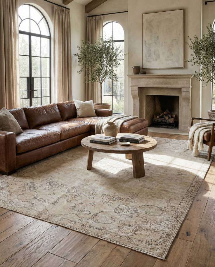 Detail image of 6' 1 x 9' 4 Hand Knotted Ultra Vintage Persian Wool Rug