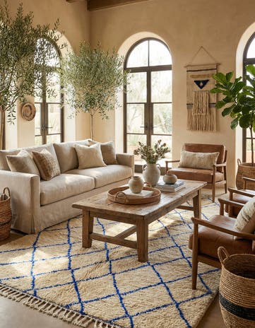 5' 5 x 7' 3 Hand Knotted Moroccan Wool Rug