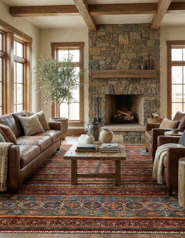 6' 9 x 9' 9 Torkman Wool Rug