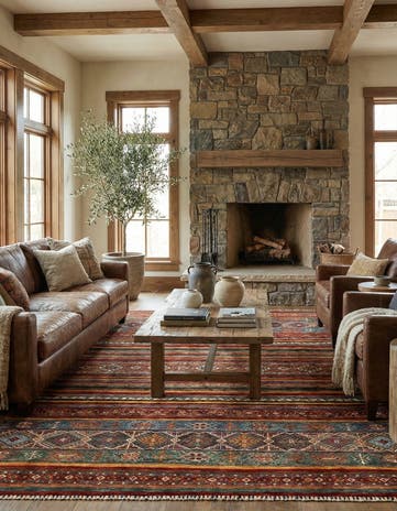 6' 9 x 9' 9 Torkman Wool Rug