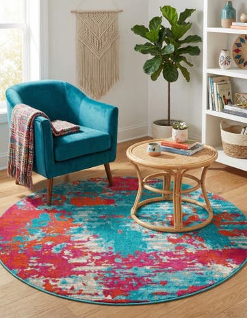 5' 3 x 5' 3 Azalea Round Rug