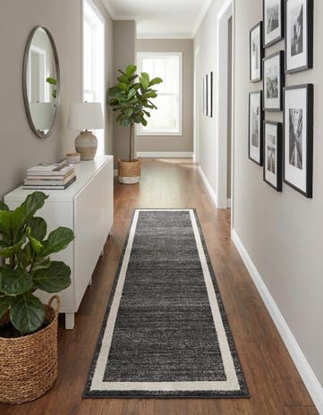 Black Angelica Runner Rug