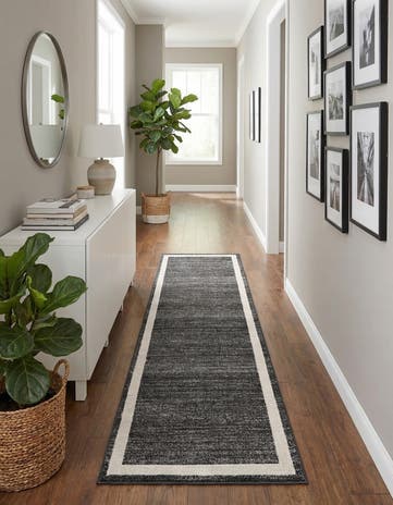 Black Angelica Runner Rug