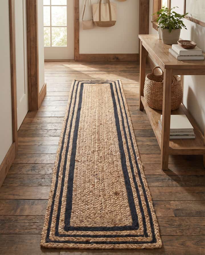 35cm x 245cm Handgefertigt Braided Jute Tischläufer Teppich