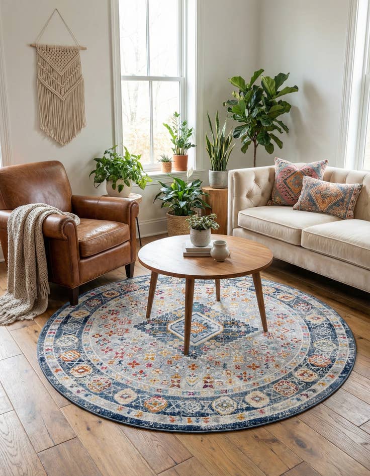 Detail image of  5' x 5' Budapest Round Rug