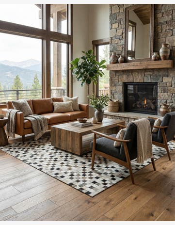 5' 2 x 8' 2 Cowhide - Patchwork Rug