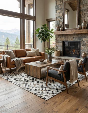 5' 2 x 8' 2 Cowhide - Patchwork Rug