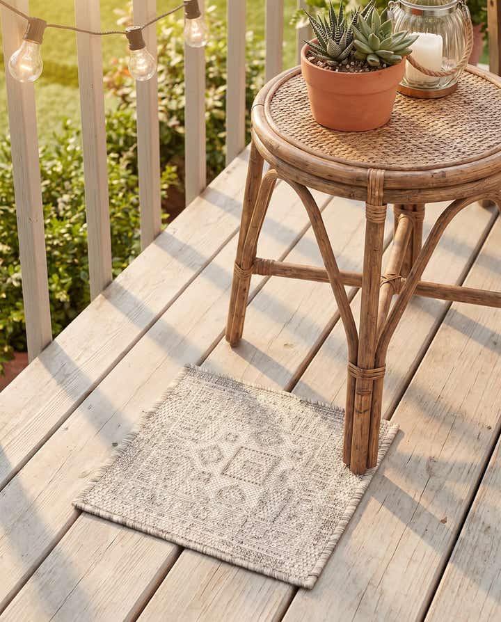 1' 4 x 1' 4 Easy-Clean Aztec Indoor / Outdoor Sample Rug