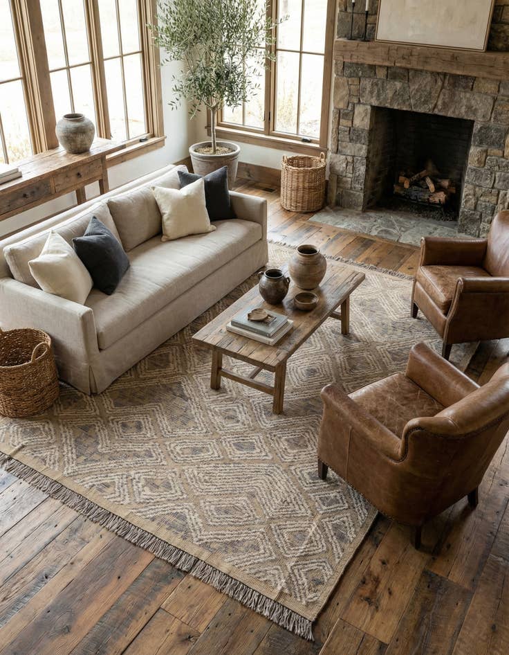 Detail image of  7' 9 x 10' 8  Hand Knotted Darya Wool Rug