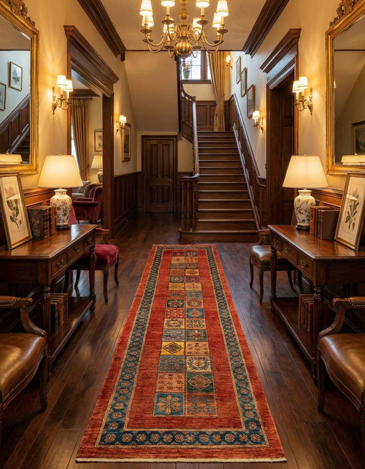 Detail image of 2' 8 x 11' 3 Luribaft Wool Runner Rug