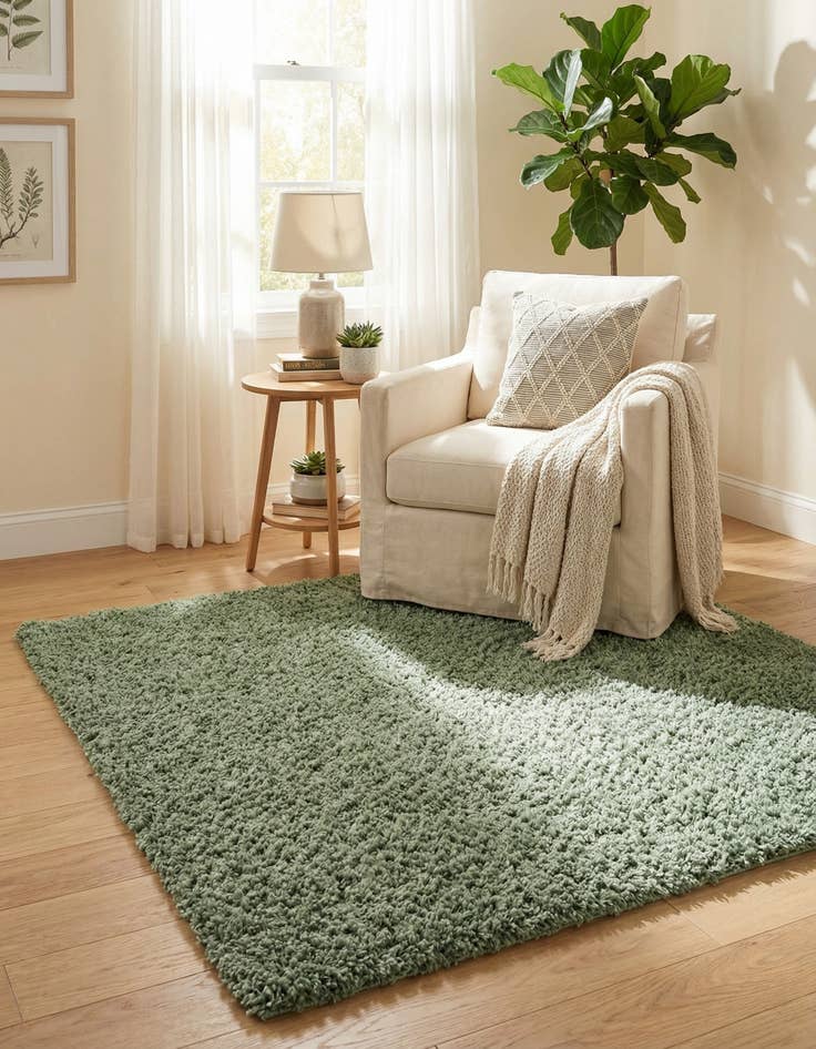 Detail image of 3' x 3' Zermatt Shag Square Rug