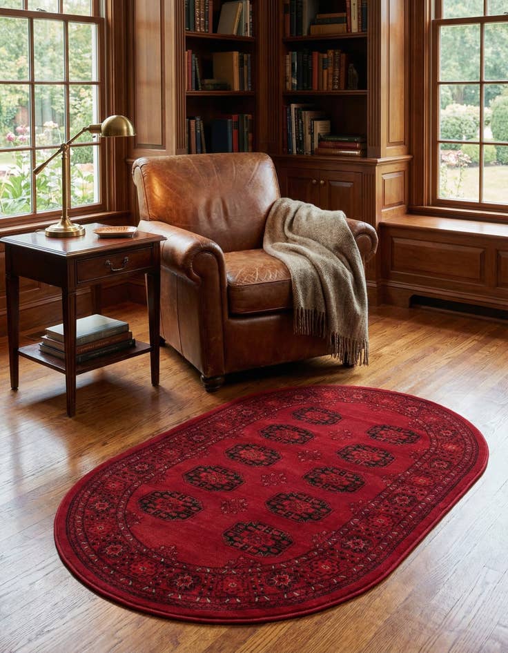 Detail image of 3' 1 x 5' 3 Bokhara Oval Rug