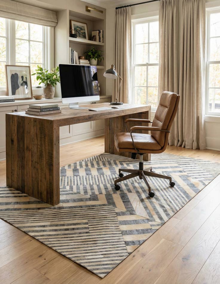 Detail image of 5' 1 x 8' 3 Cowhide Rug