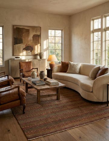 6' x 9' 2 Hand Knotted Darya Wool Rug