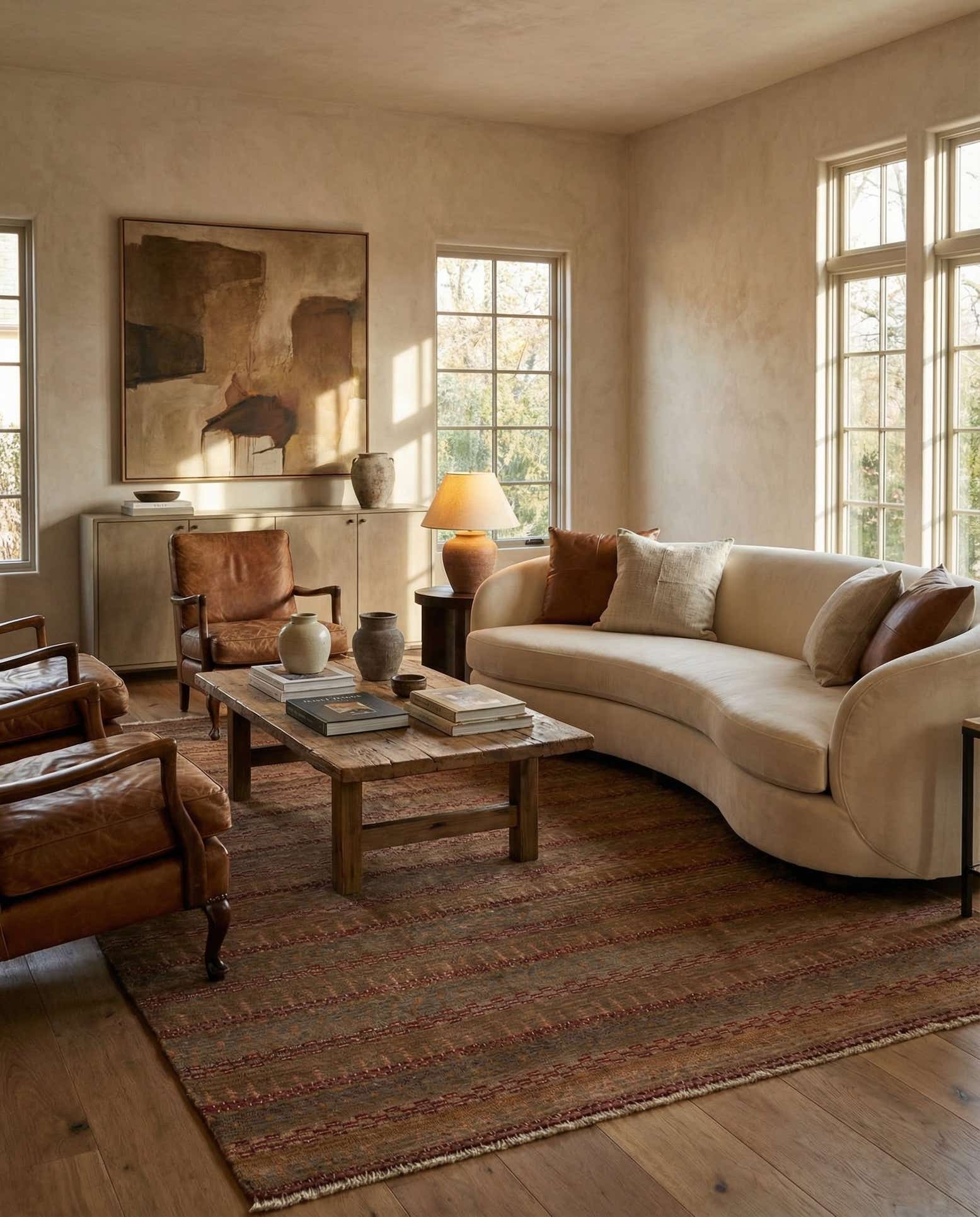 6' x 9' 2 Hand Knotted Darya Wool Rug