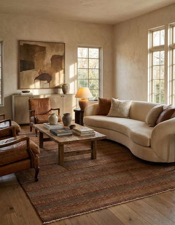 6' x 9' 2 Hand Knotted Darya Wool Rug
