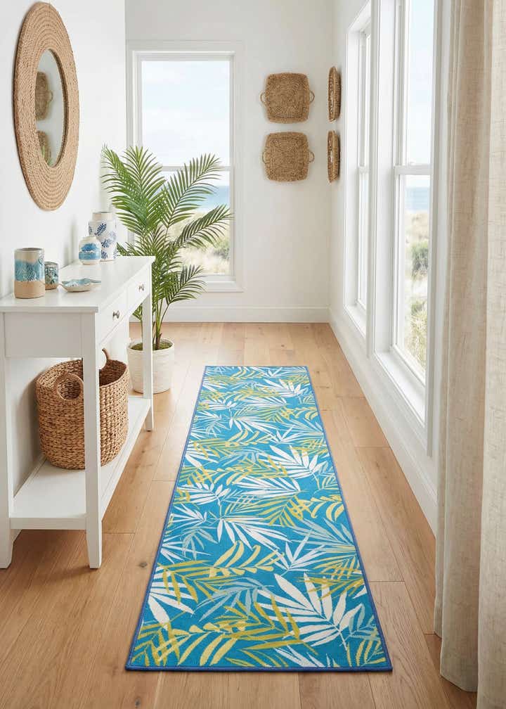 2' x 8' Easy-Clean Jill Zarin Caribbean Indoor / Outdoor Runner Rug