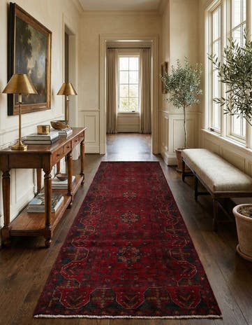 2' 10 x 9' 6 Hand Knotted Khal Mohammadi Wool Runner Rug