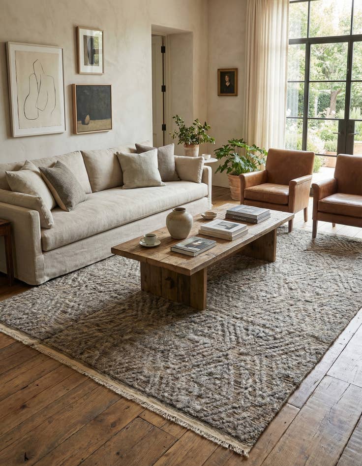 Detail image of 7' 7 x 10' 9  Hand Knotted Darya Wool Rug