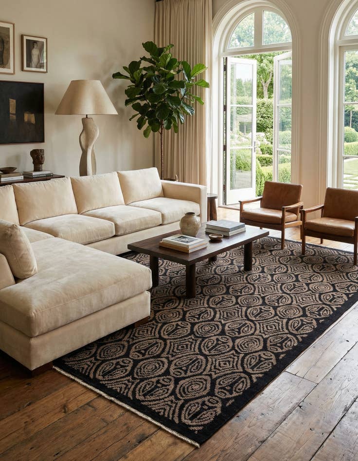 Detail image of 8' 3 x 10' 4  Hand Knotted Darya Wool Rug