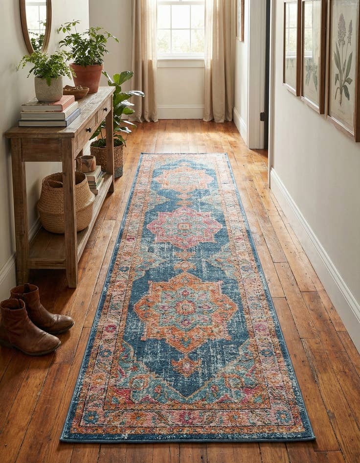 Detail image of  2' x 10'  Washable Nostalgia Runner Rug