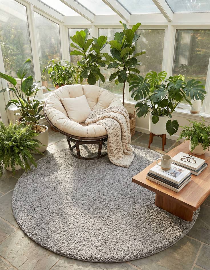 Detail image of  10' 2 x 10' 2 Everyday Shag Round Rug