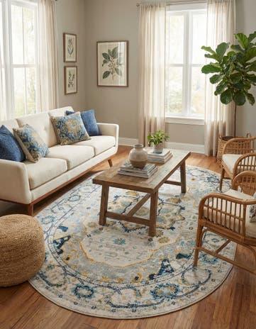 5' 3 x 8' Madeline Vintage Oval Rug