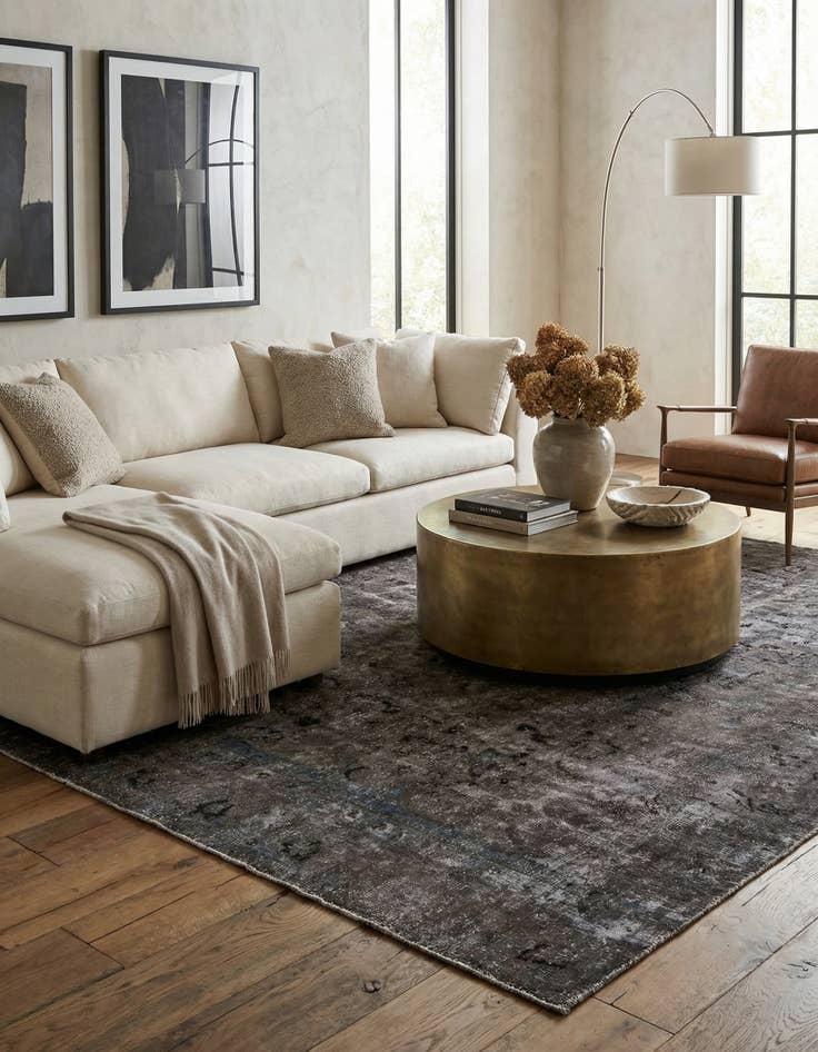 Detail image of 8' 2 x 8' 10  Hand Knotted Ultra Vintage Persian Wool Square Rug