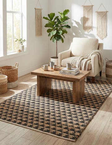 4' 1 x 6' 1 Hand Woven Chindi Jute Rug